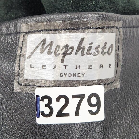 Mephisto Vest Womens Small Black Leather Lace Up Motorcycle Biker Open Front - Picture 7 of 11